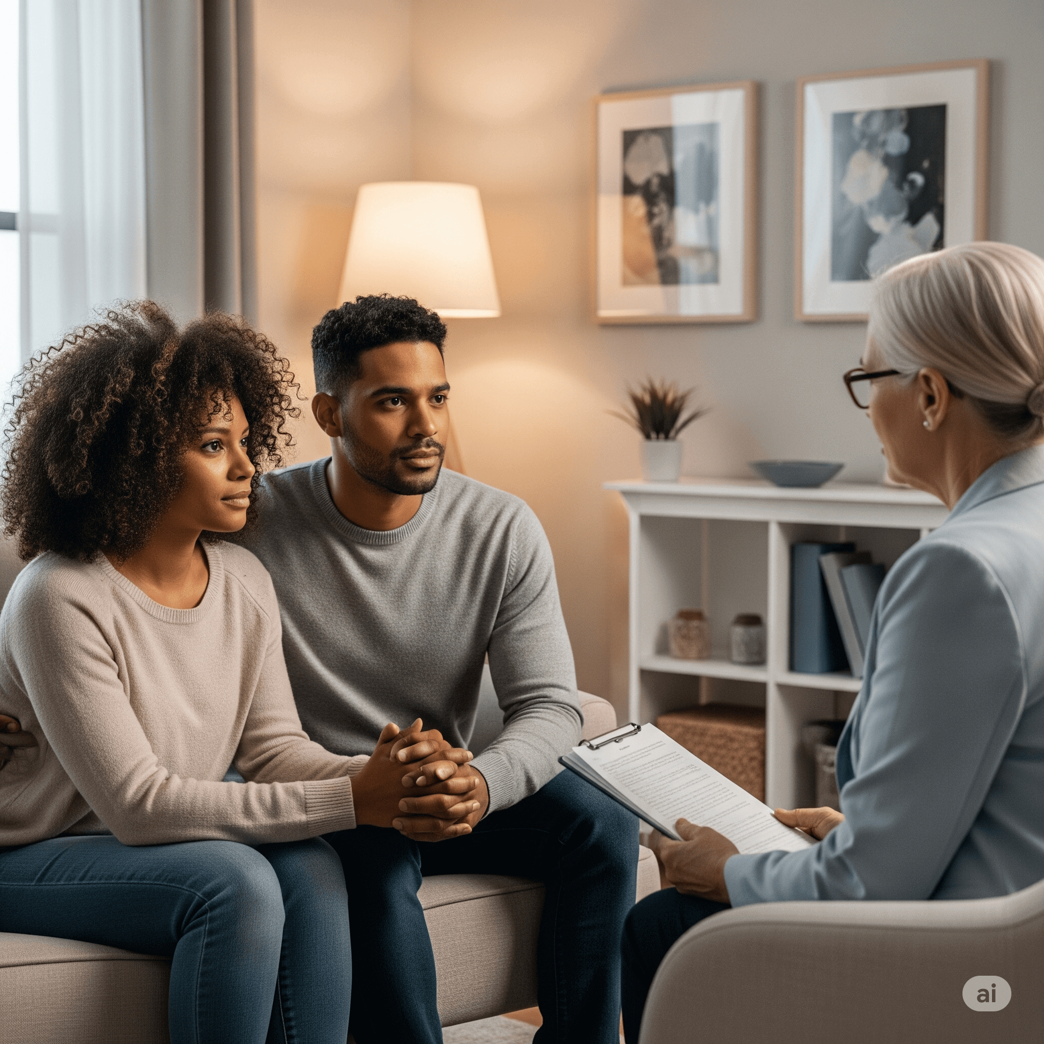 Ícono de pareja en blanco sobre fondo azul